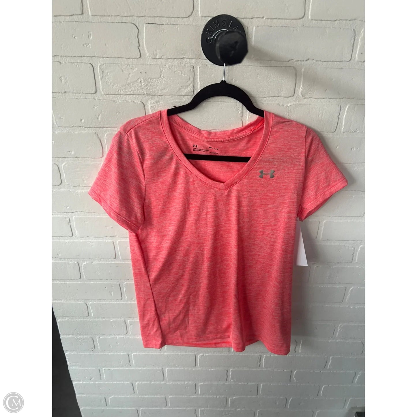 Athletic Top Short Sleeve By Nike In Orange, Size: M