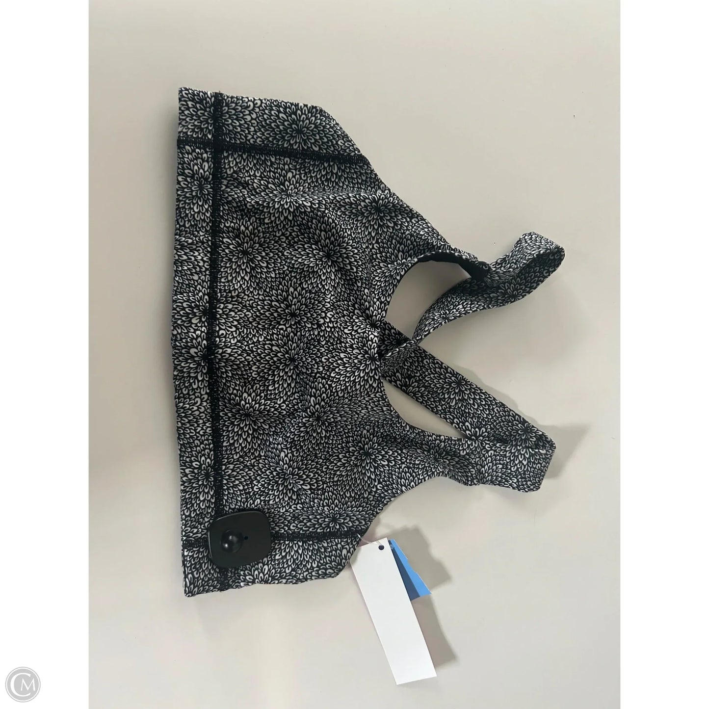 Athletic Bra By Lululemon In Black & White, Size: M