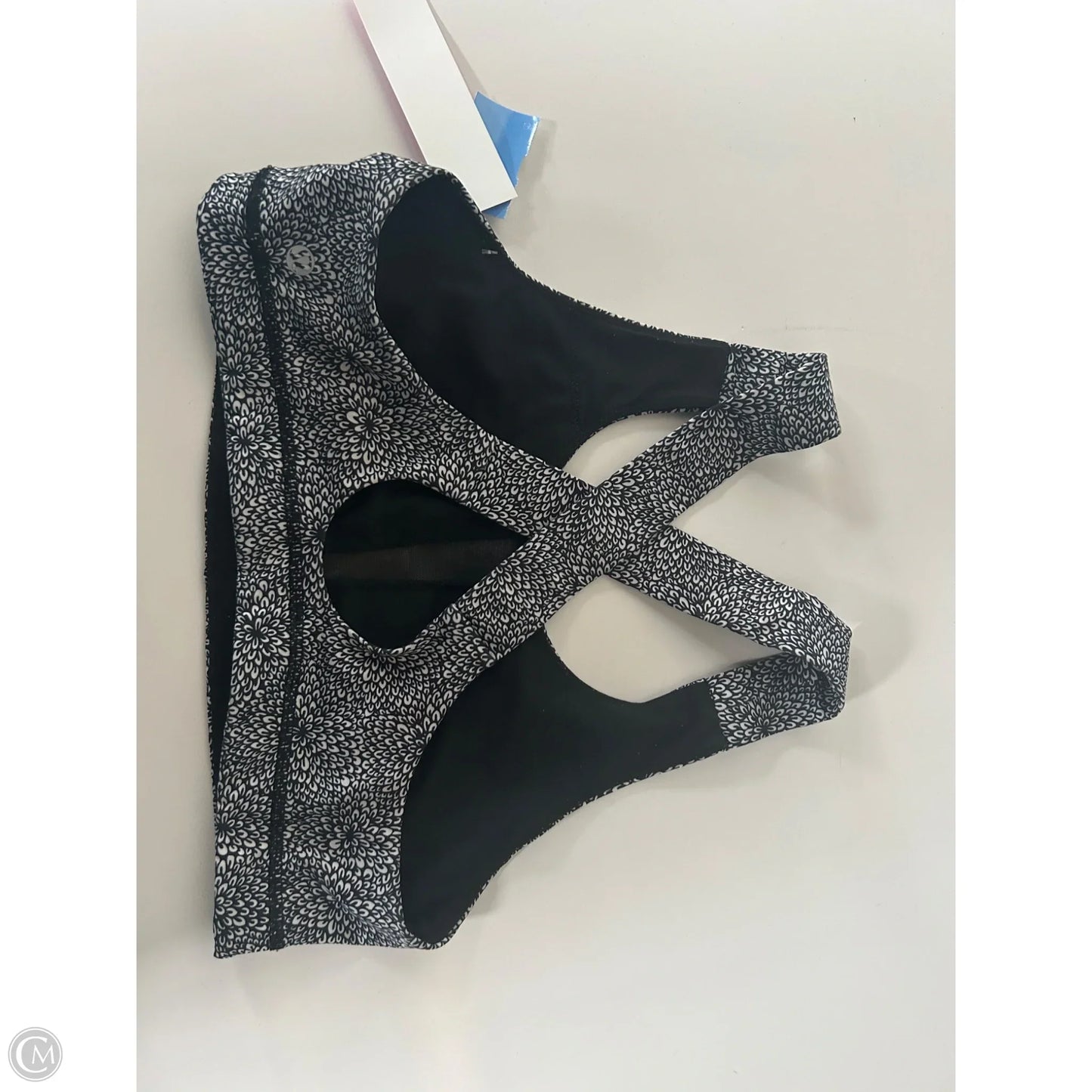 Athletic Bra By Lululemon In Black & White, Size: M