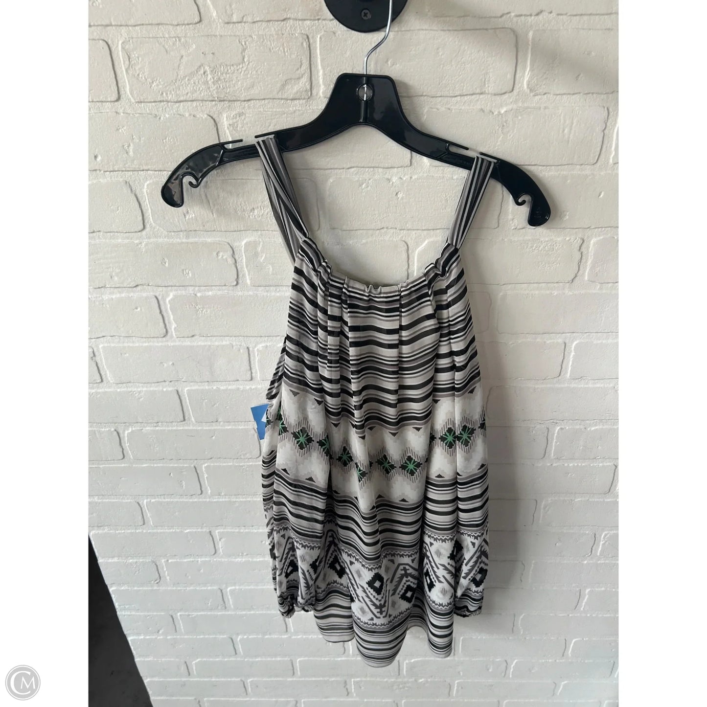 Blouse Sleeveless By Chelsea And Violet In Black & White, Size: M