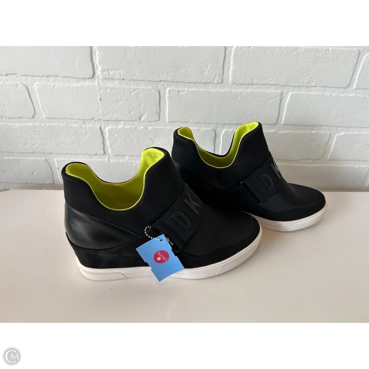 Sandals Heels Wedge By Dkny In Black, Size: 8.5