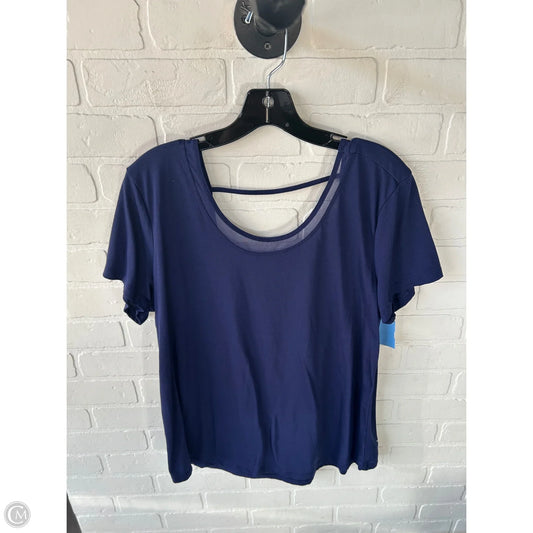 Athletic Top Short Sleeve By Old Navy In Navy, Size: Xl