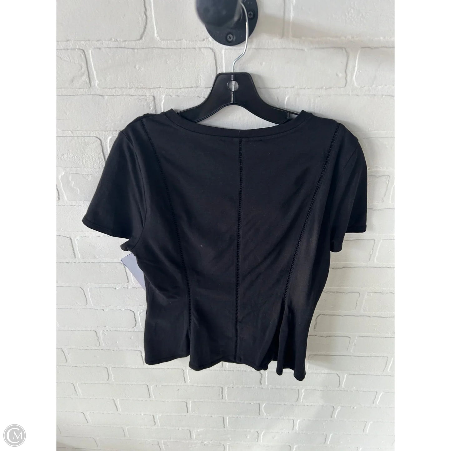 Top Short Sleeve By White House Black Market In Black, Size: M