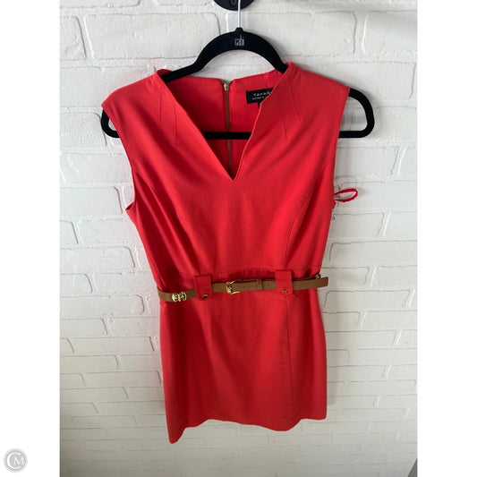 Dress Work By Tahari By Arthur Levine In Coral, Size: S