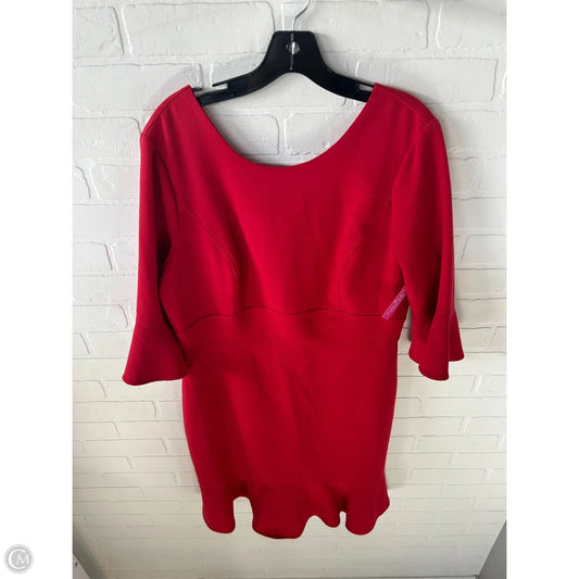 Dress Party Midi By White House Black Market In Red, Size: Xl