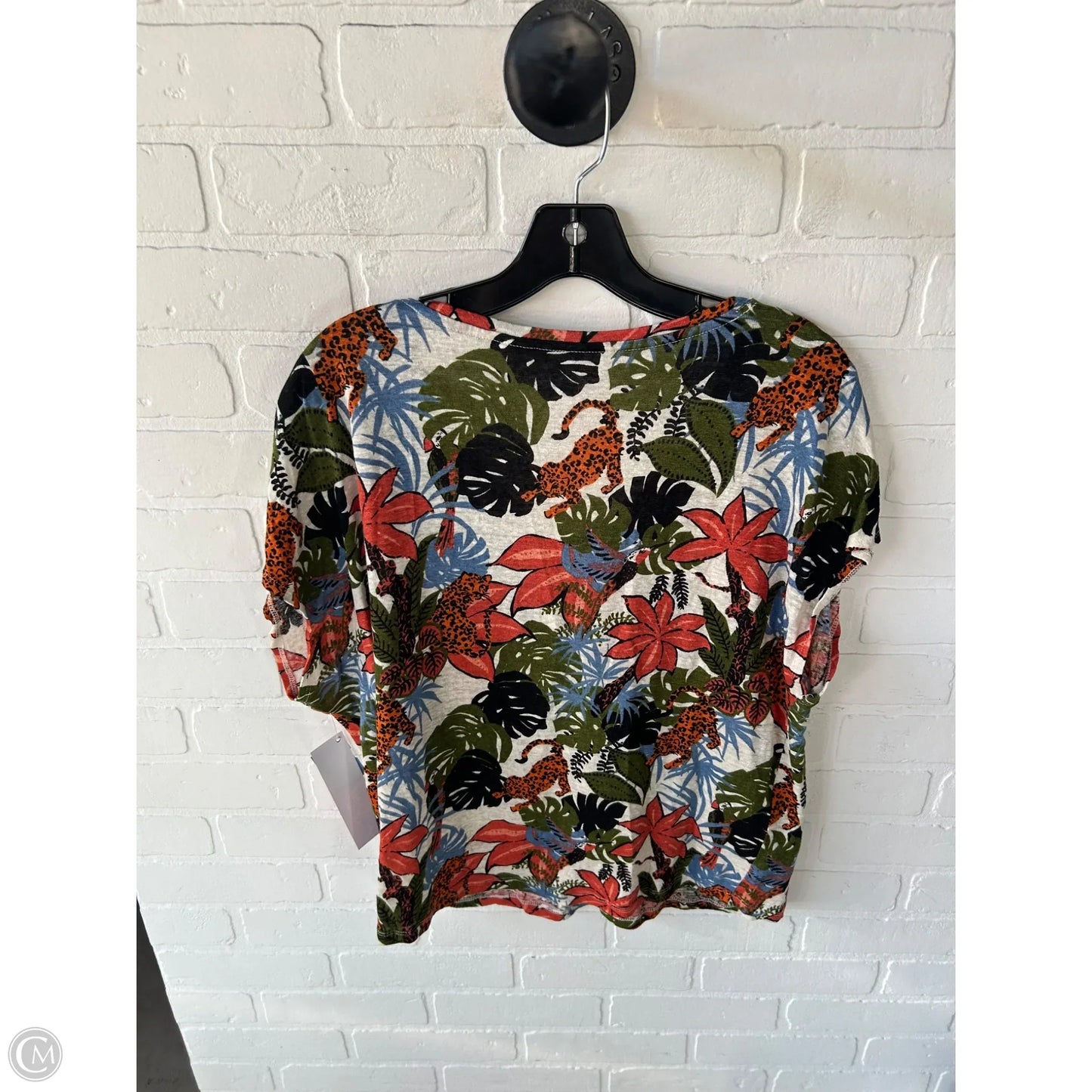 Top Sleeveless By C And C In Green & Orange, Size: Xl