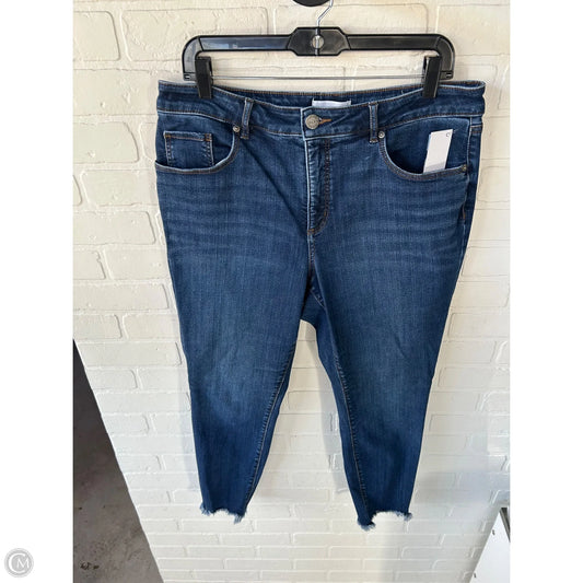 Jeans Skinny By Loft In Blue Denim, Size: 12