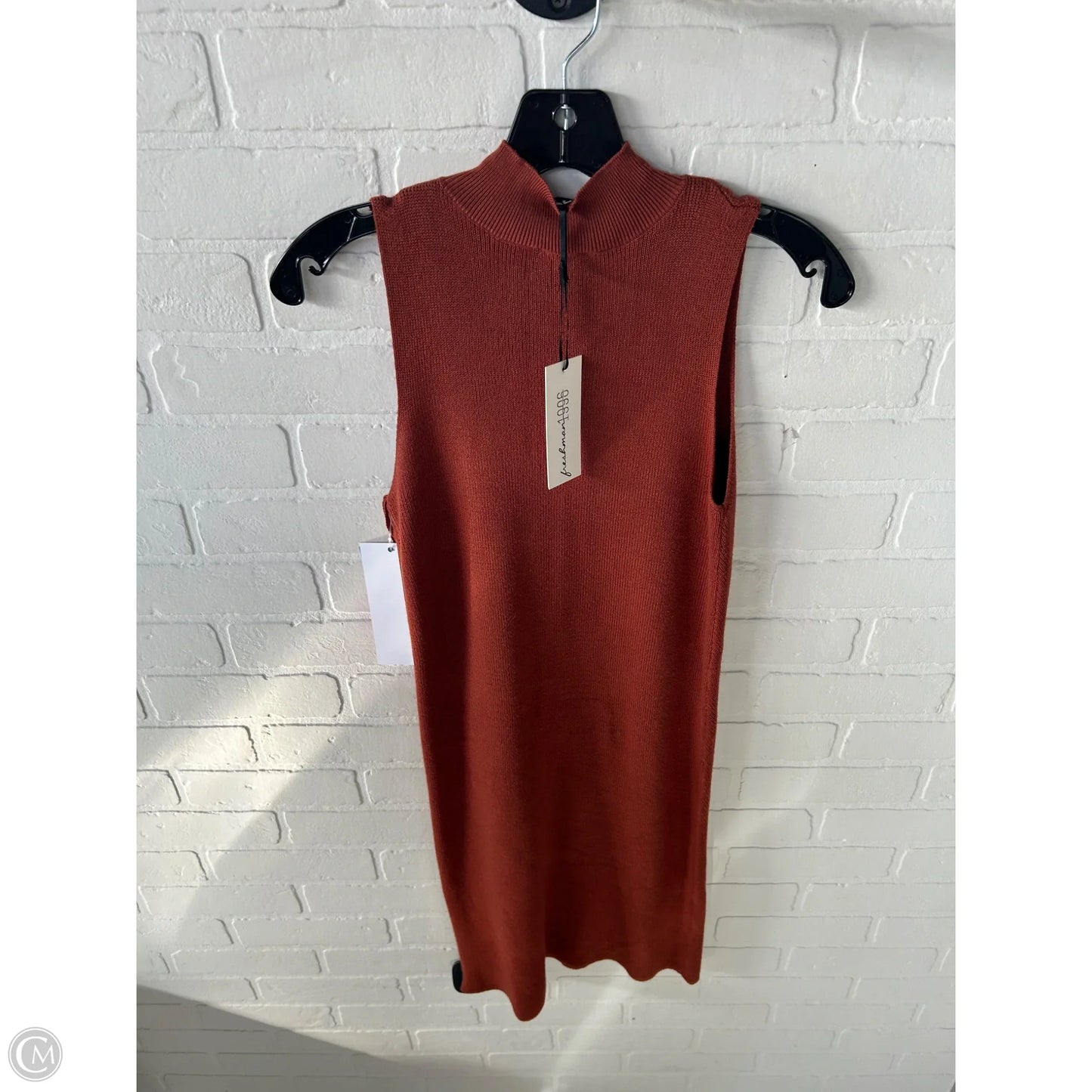Dress Sweater By Freshman In Orange, Size: M