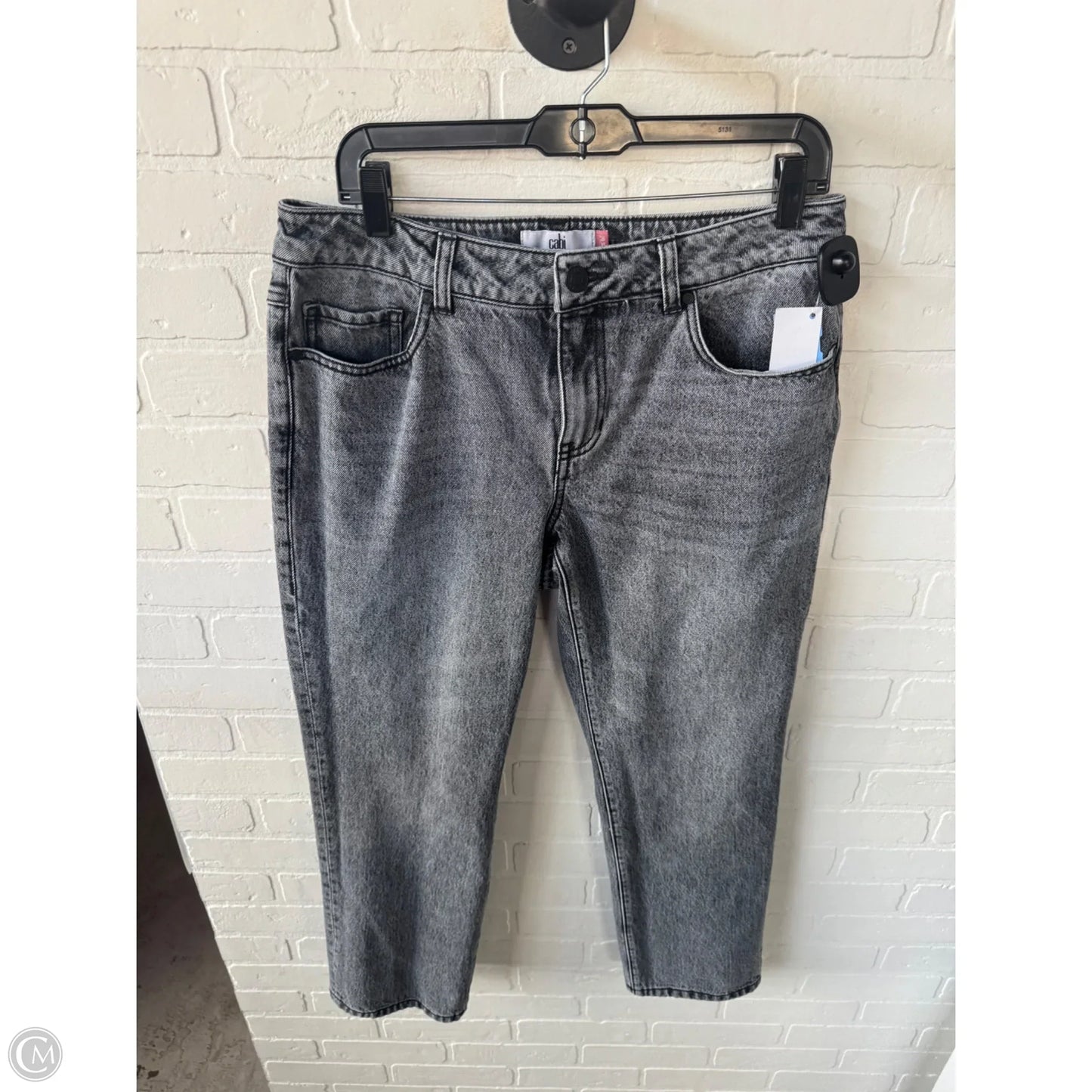 Jeans Boyfriend By Cabi In Black Denim, Size: 6