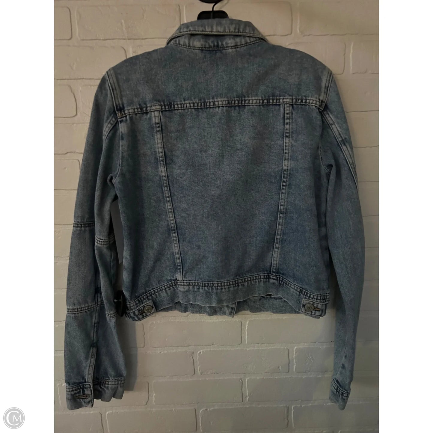 Jacket Denim By Free People In Blue Denim, Size: S
