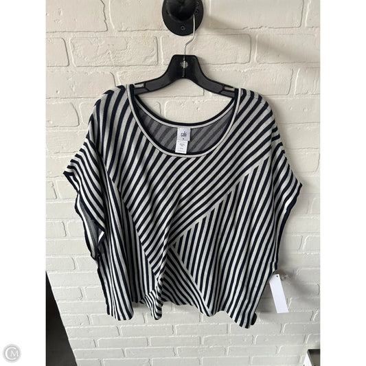 Poncho By Cabi In Blue & White, Size: M