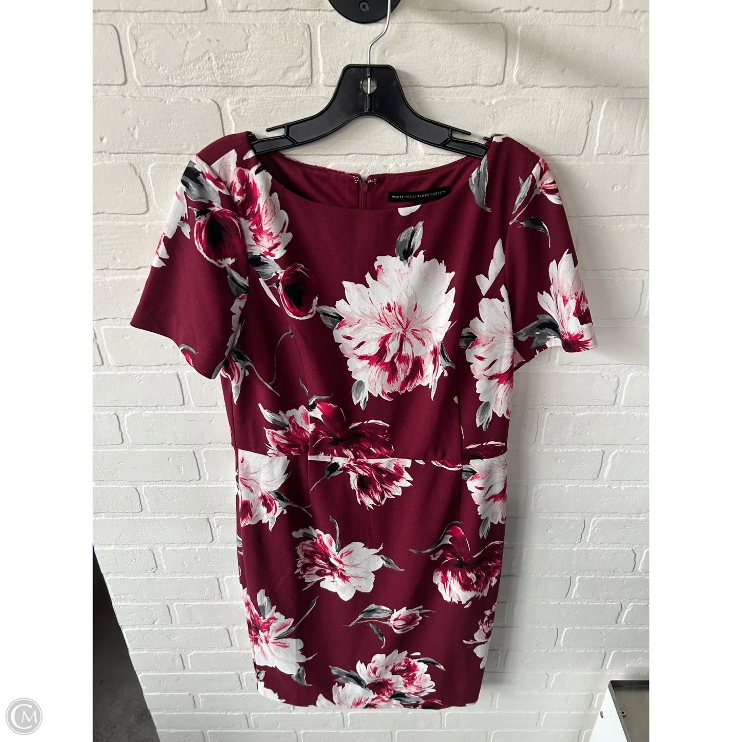 Dress Work By White House Black Market In Red & White, Size: L