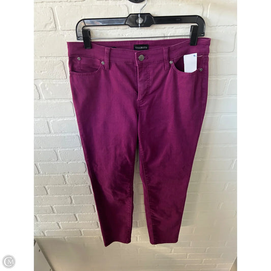 Jeans Skinny By Talbots In Purple Denim, Size: 4