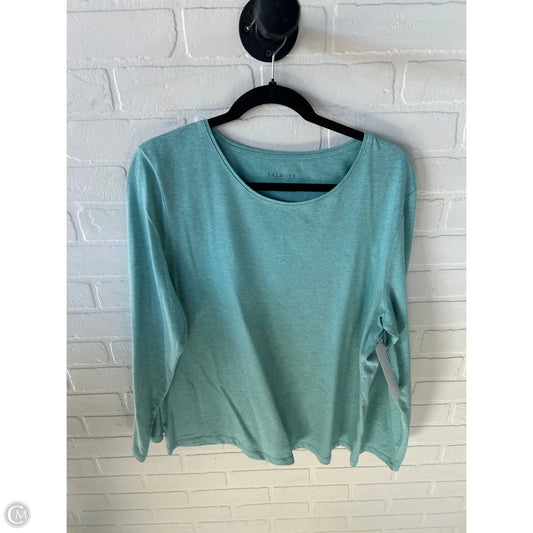 Top Long Sleeve By Talbots In Green, Size: Xl