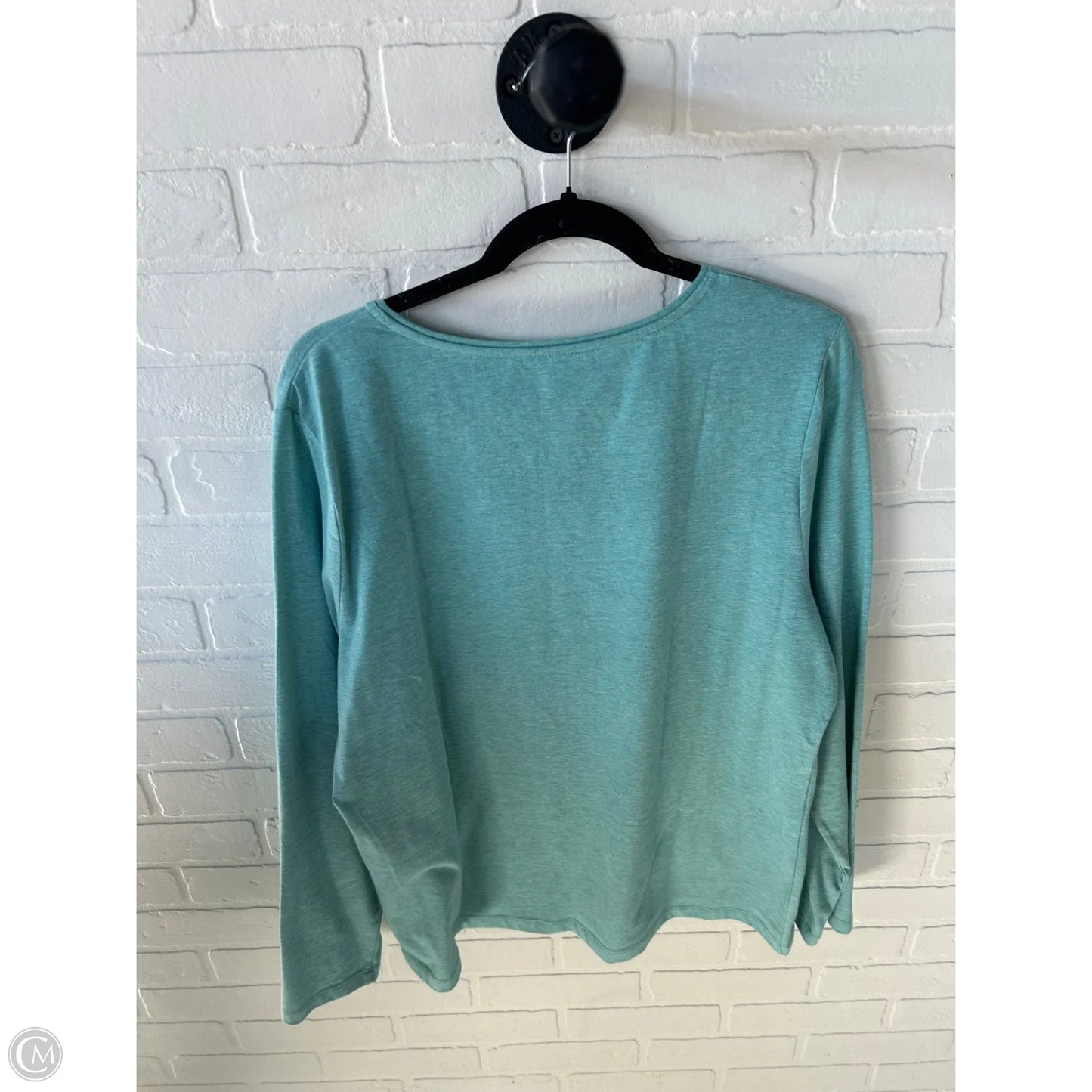 Top Long Sleeve By Talbots In Green, Size: Xl
