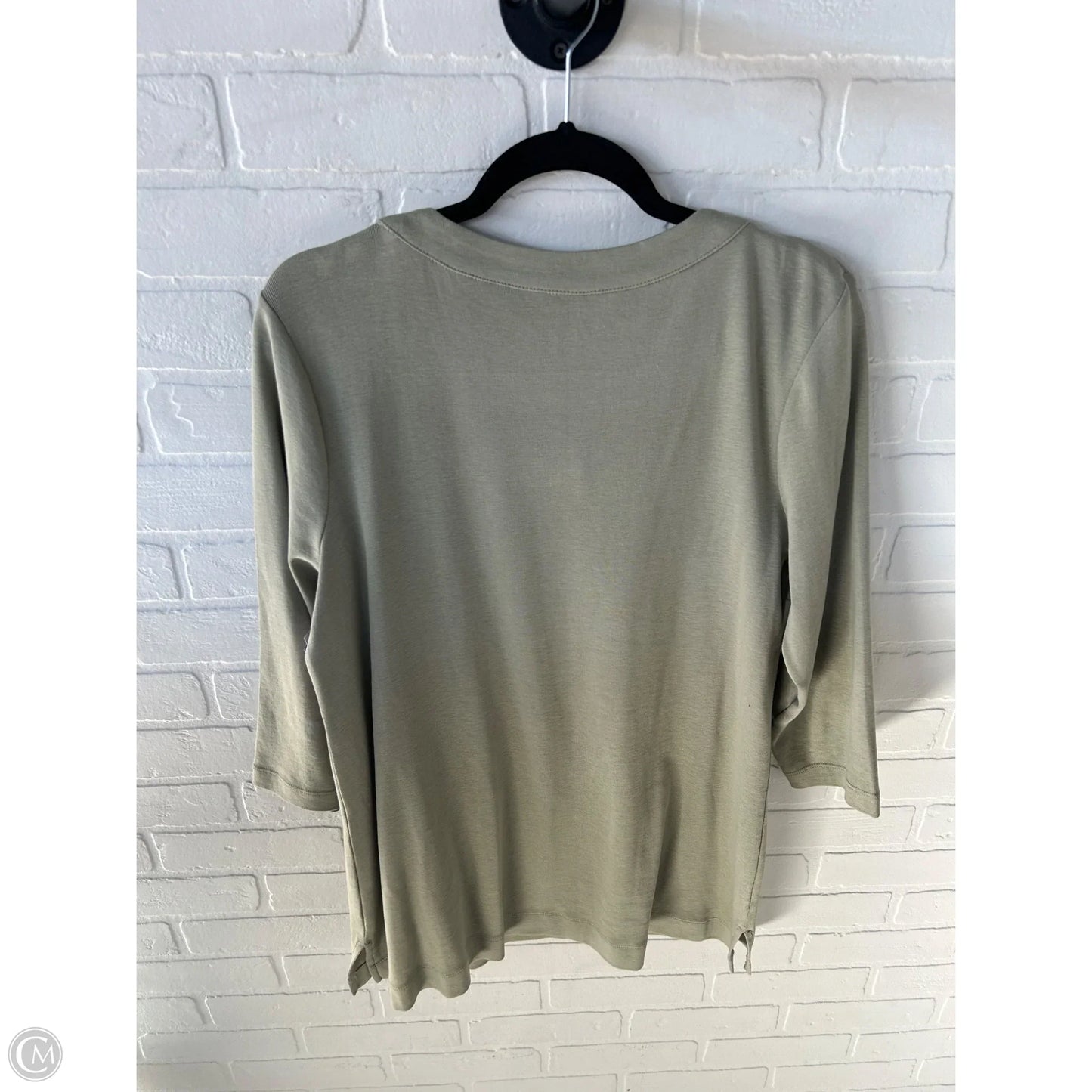 Tunic 3/4 Sleeve By Chicos In Green, Size: L