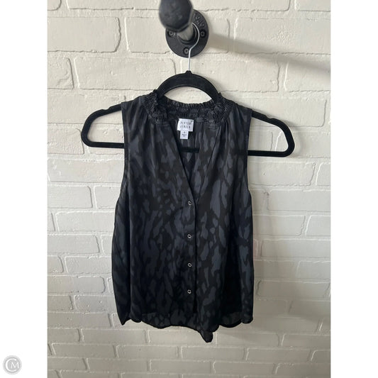 Blouse Sleeveless By Peyton Jensen In Black & Grey, Size: S