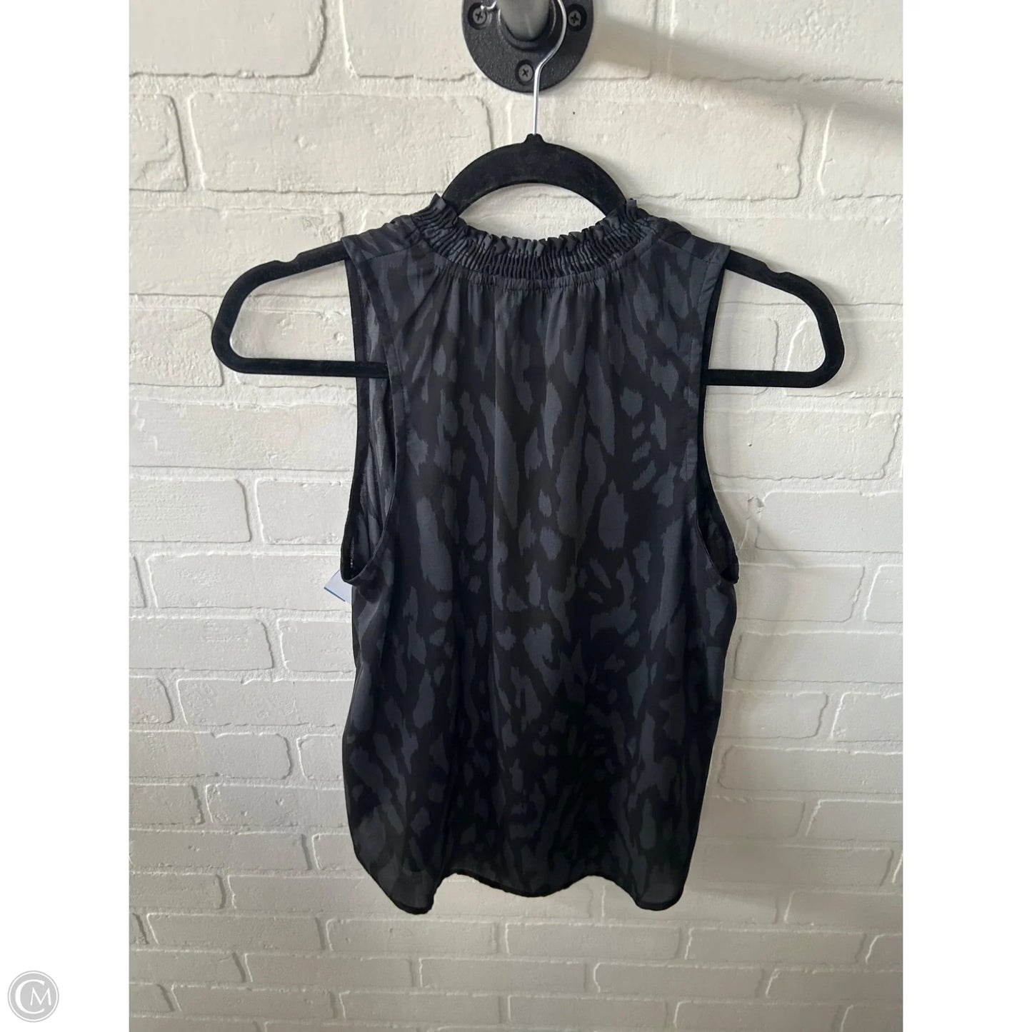 Blouse Sleeveless By Peyton Jensen In Black & Grey, Size: S