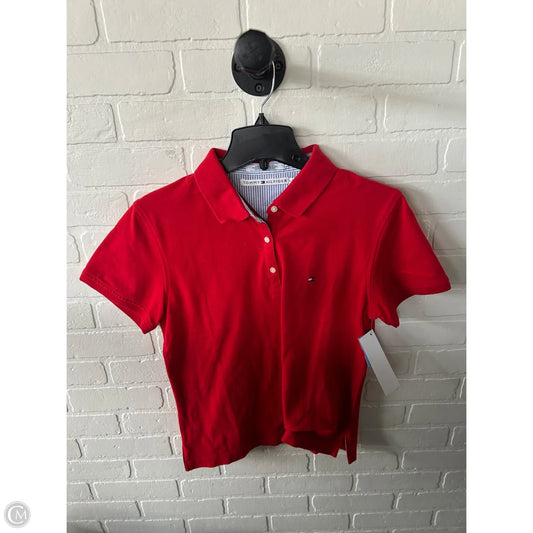 Top Short Sleeve By Tommy Hilfiger In Red, Size: L