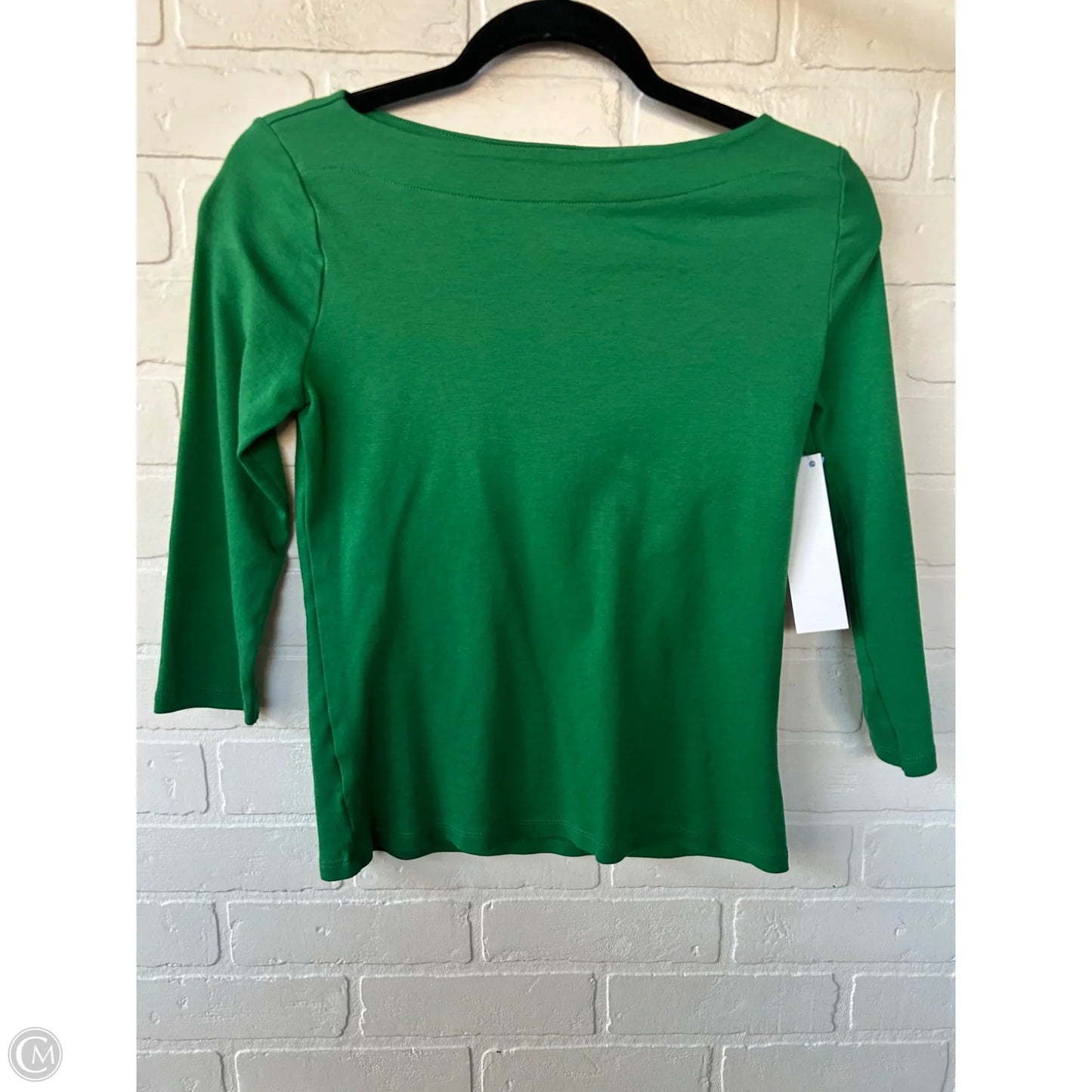 Top 3/4 Sleeve By Ann Taylor In Green, Size: S