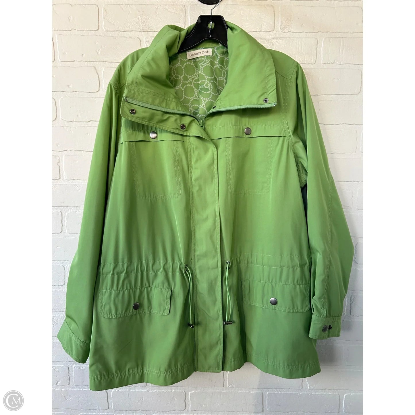 Jacket Windbreaker By Coldwater Creek In Green, Size: 1x