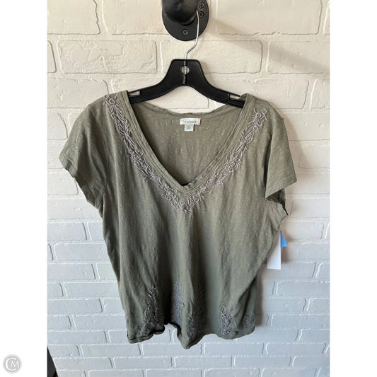 Top Short Sleeve By Sundance In Green & Grey, Size: Xl