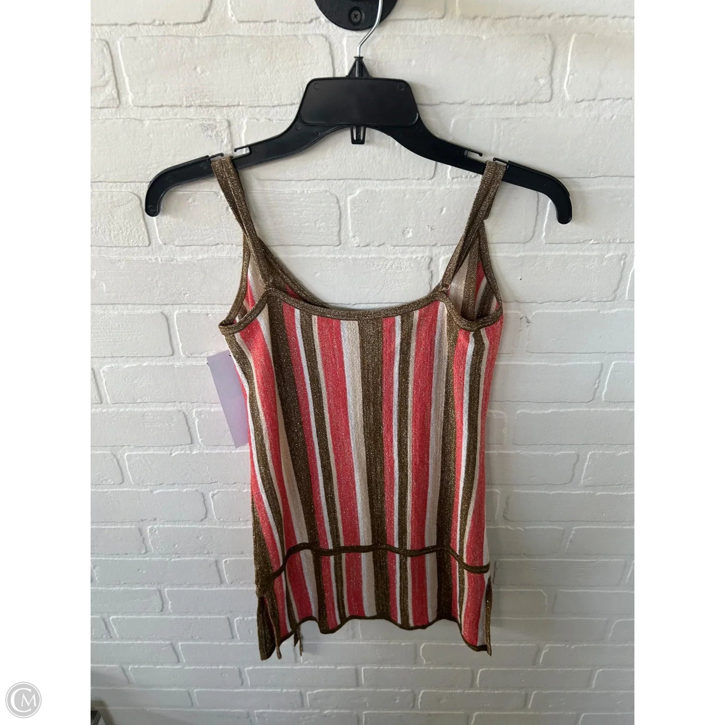 Top Sleeveless By Bebe In Gold & Orange, Size: Xs