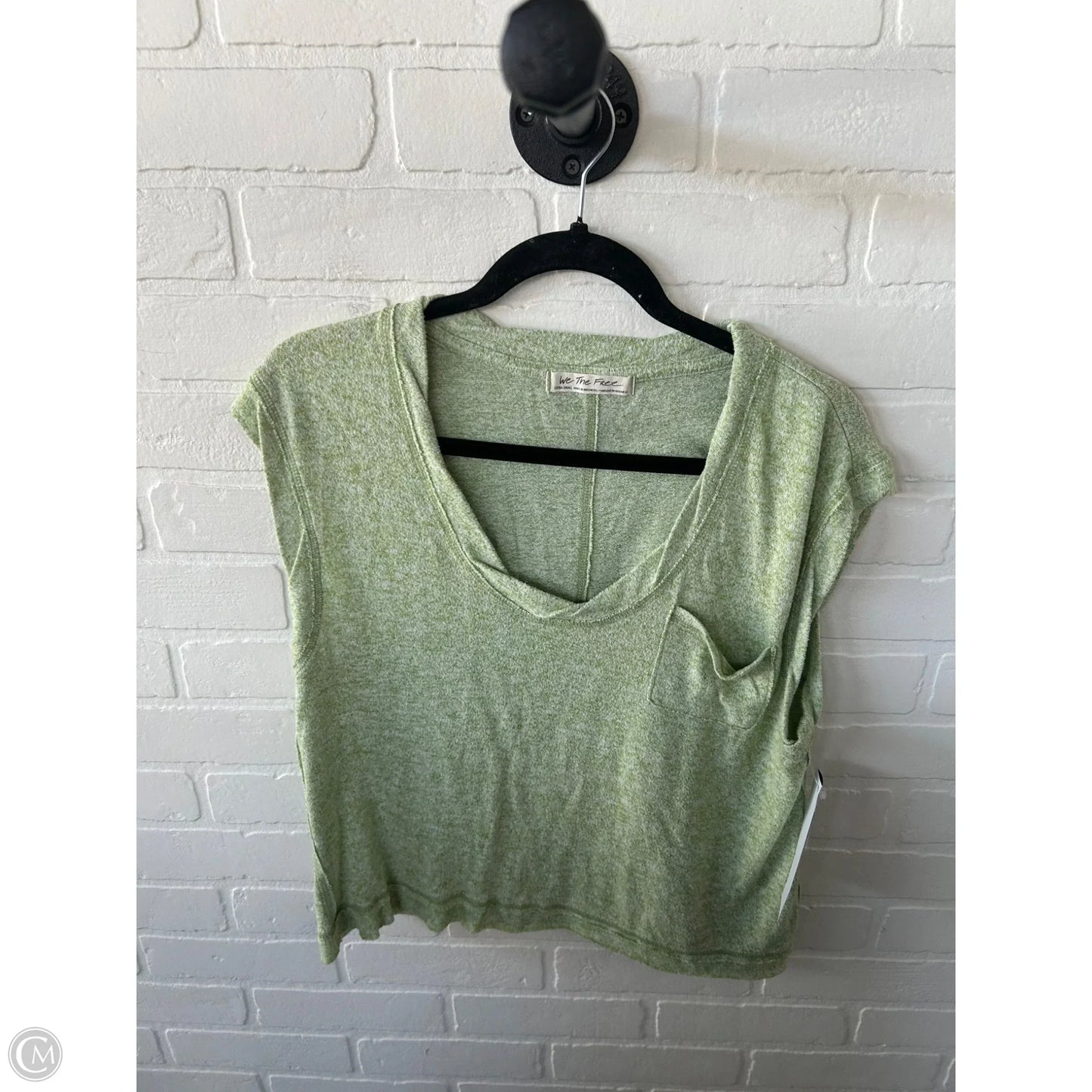 Top Sleeveless By We The Free In Green & White, Size: Xs