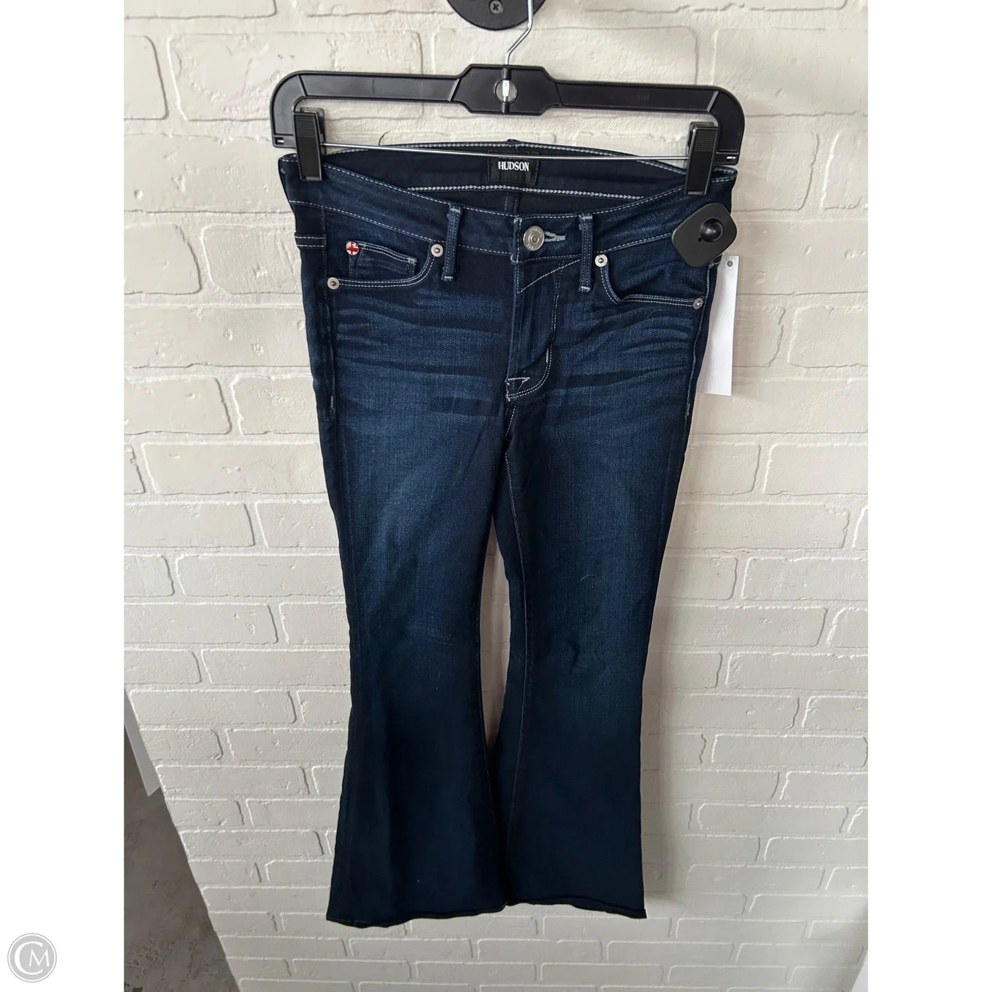 Jeans Flared By Hudson In Blue Denim, Size: 0