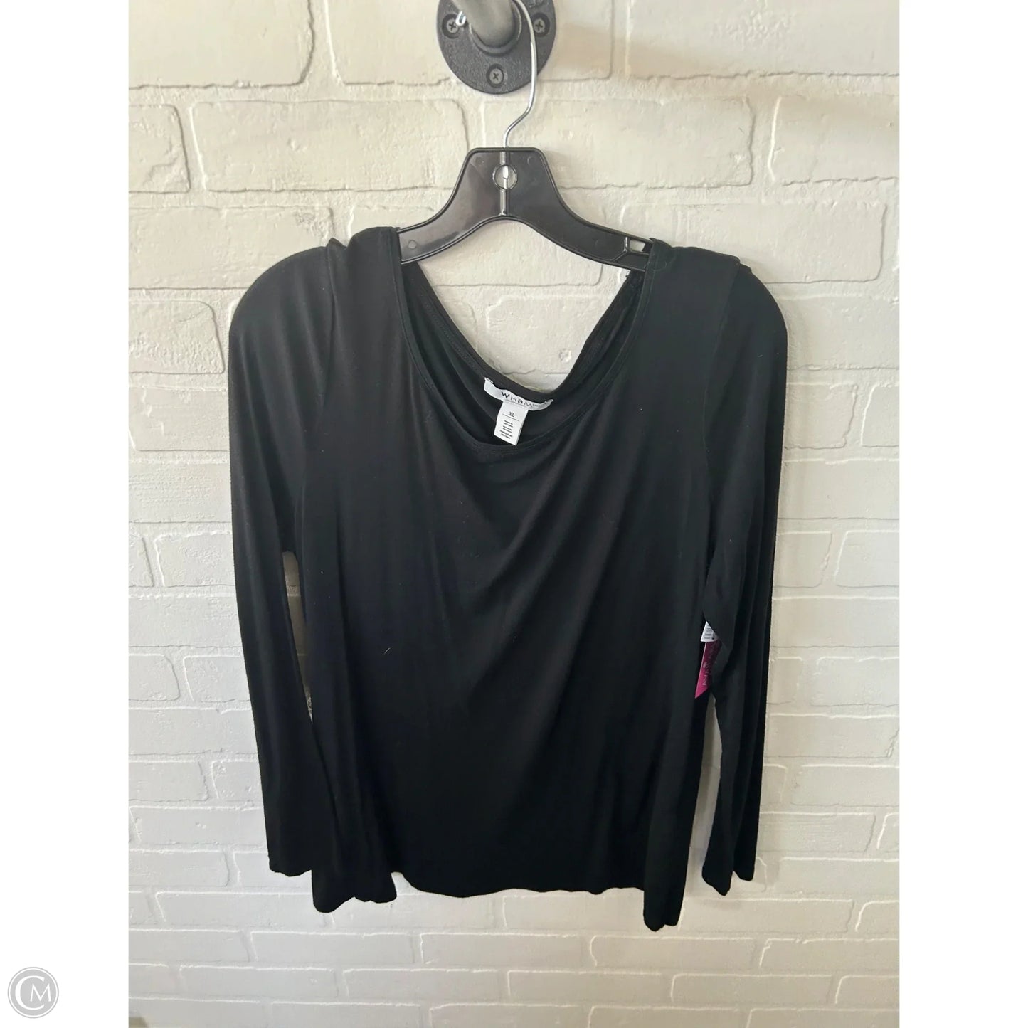 Top Long Sleeve Basic By White House Black Market In Black, Size: Xl