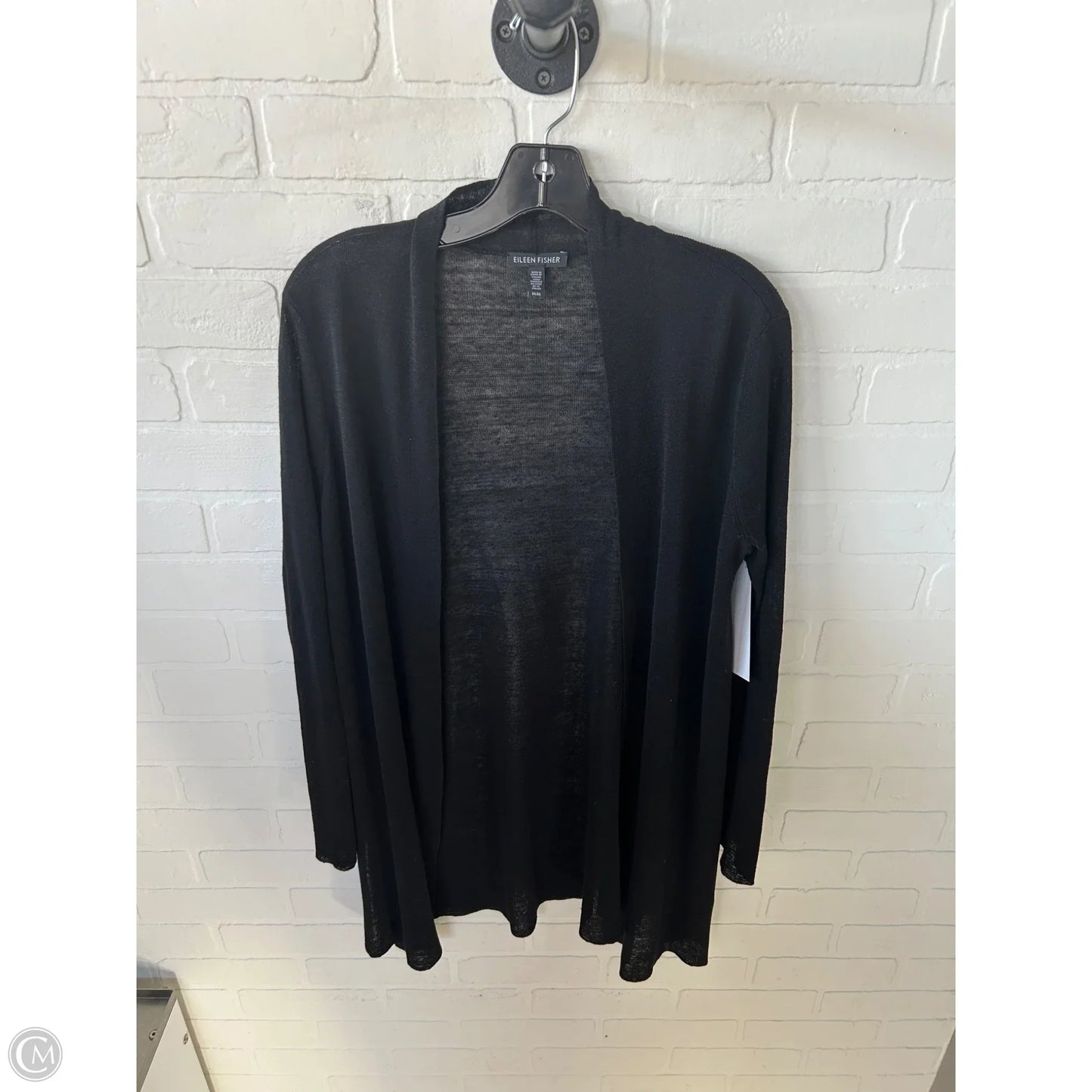 Sweater Cardigan By Eileen Fisher In Black, Size: M