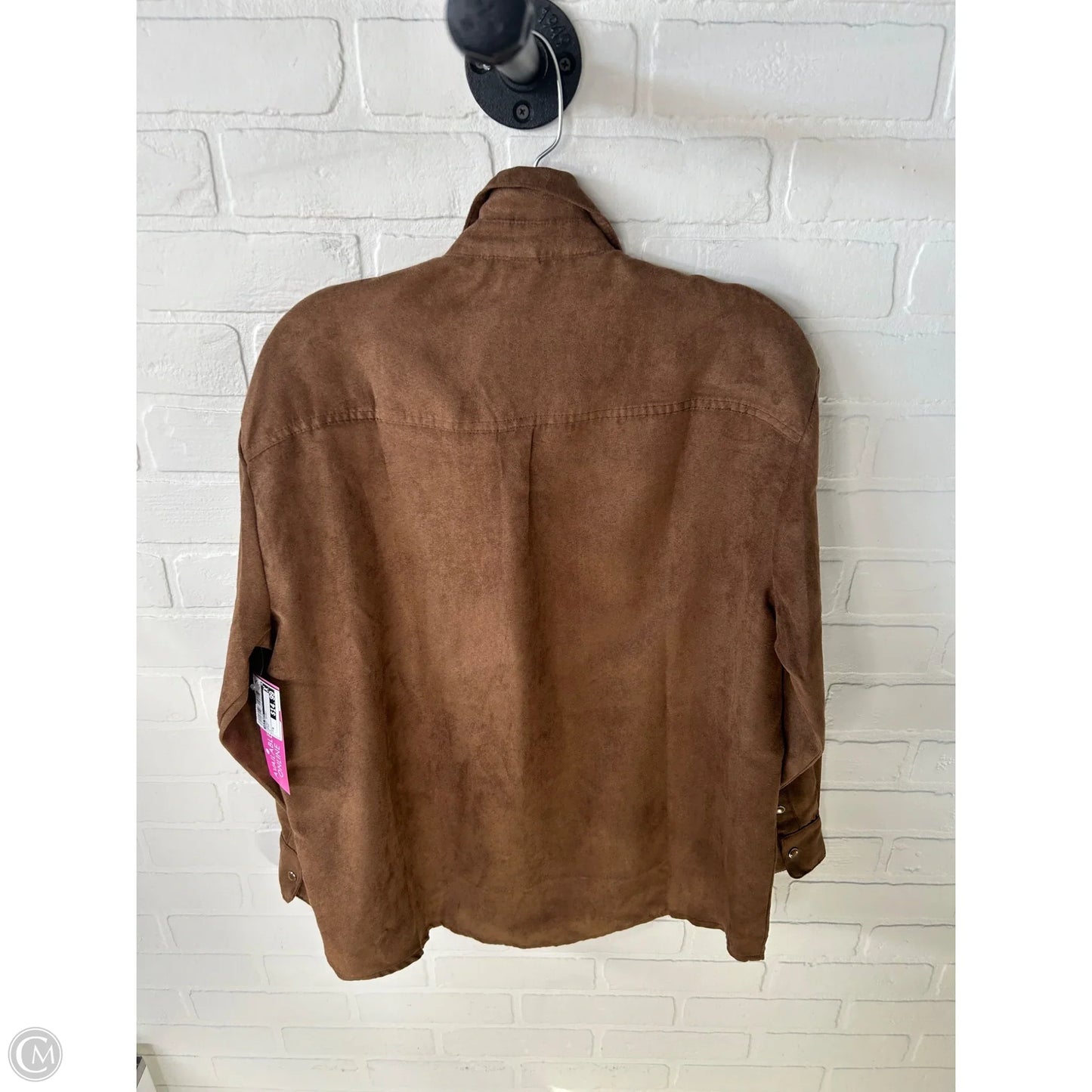 Jacket Shirt By Old Navy In Brown, Size: M
