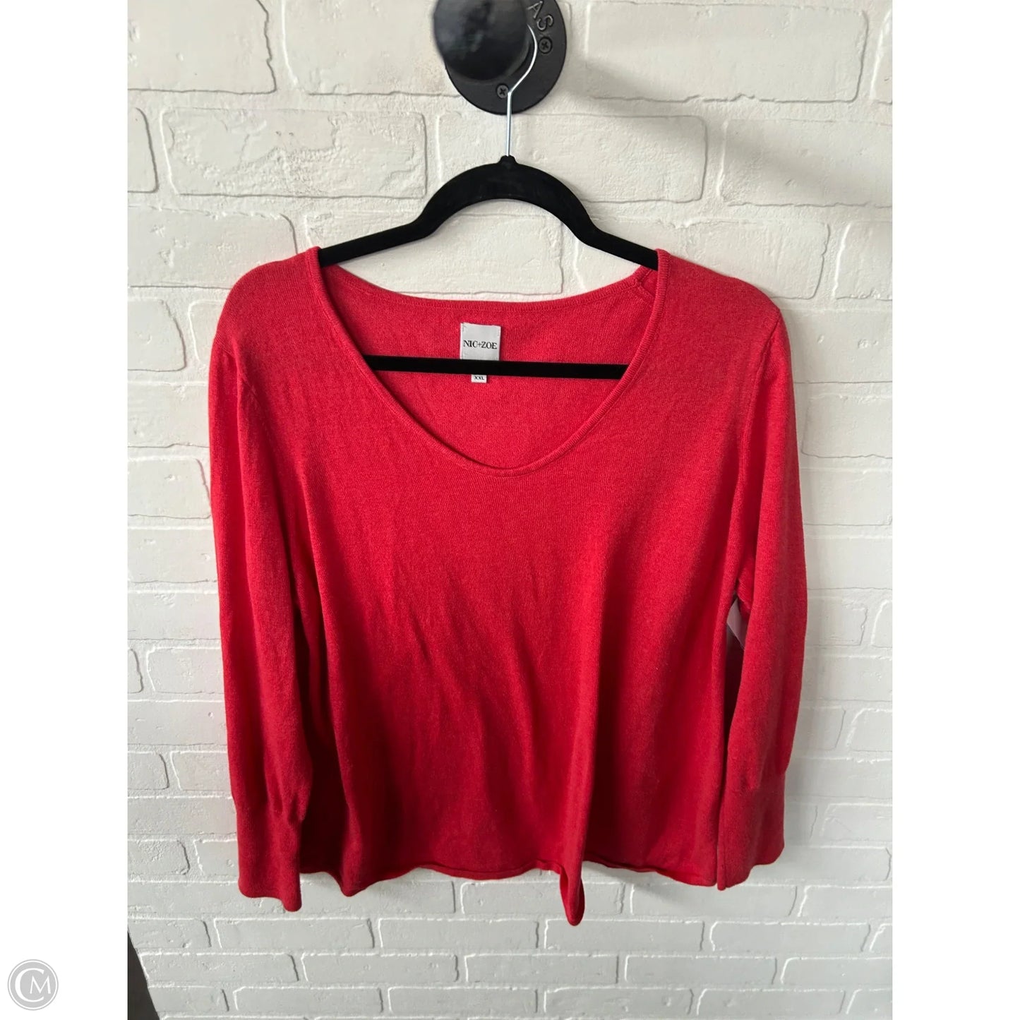 Sweater By Nic + Zoe In Red, Size: Xxl