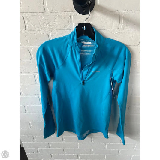 Athletic Top Long Sleeve Collar By Columbia In Blue, Size: Xs