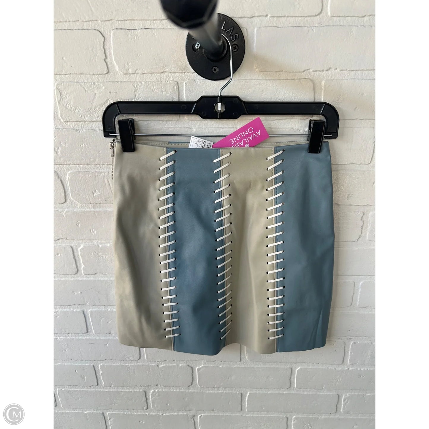 Skirt Mini & Short By Miami In Blue & Tan, Size: 0