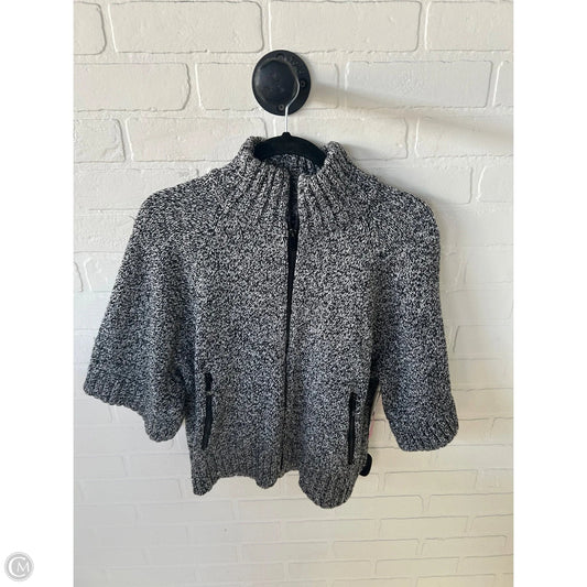 Sweater Cardigan By Jones New York In Black & White, Size: Mp