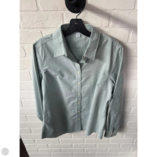Blouse Long Sleeve By Port Authority In Green, Size: M
