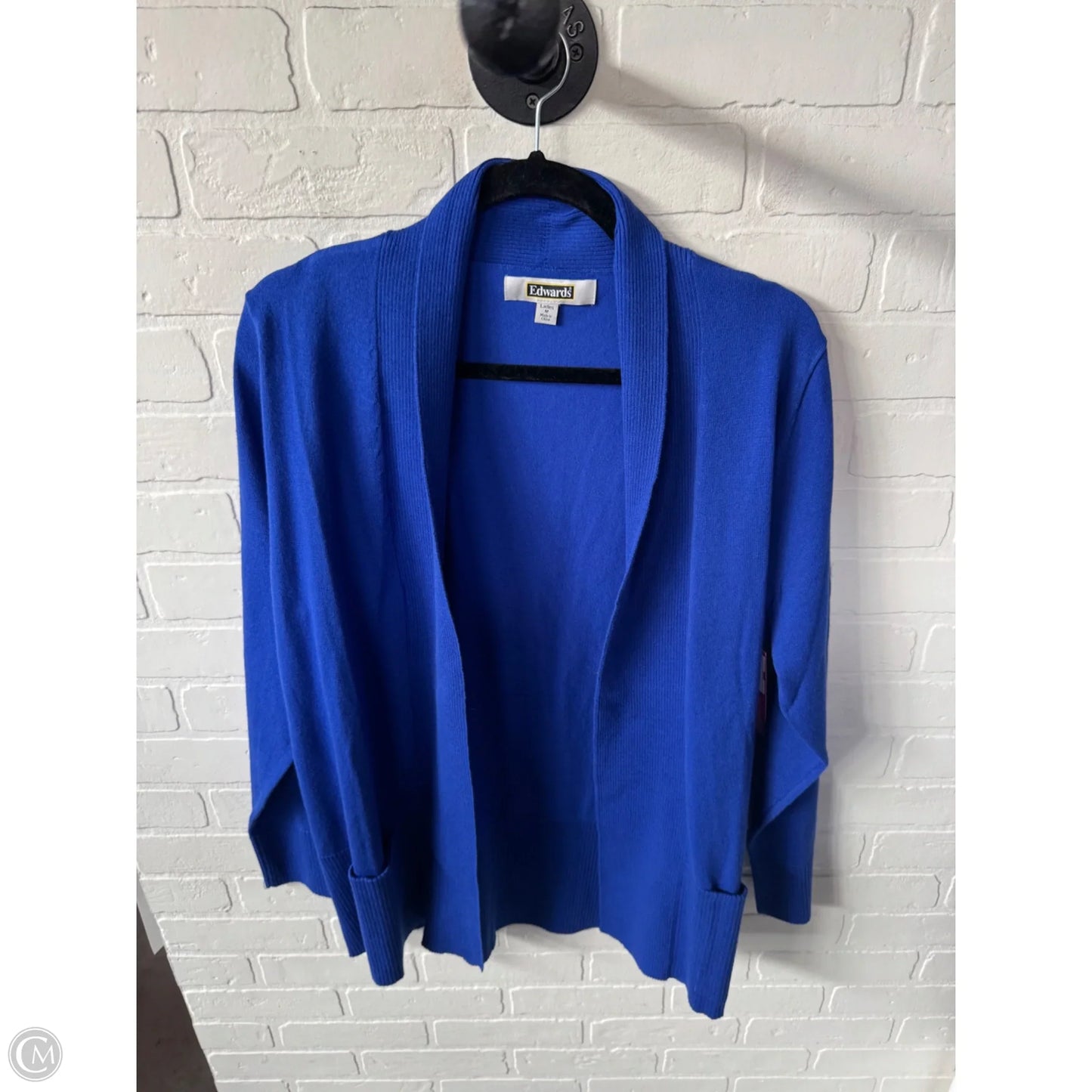 Sweater Cardigan By Edward Women In Blue, Size: M