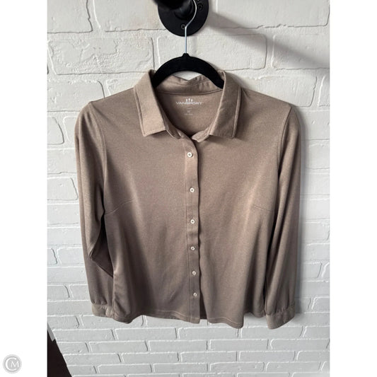 Top Long Sleeve By Clothes Mentor In Brown, Size: M