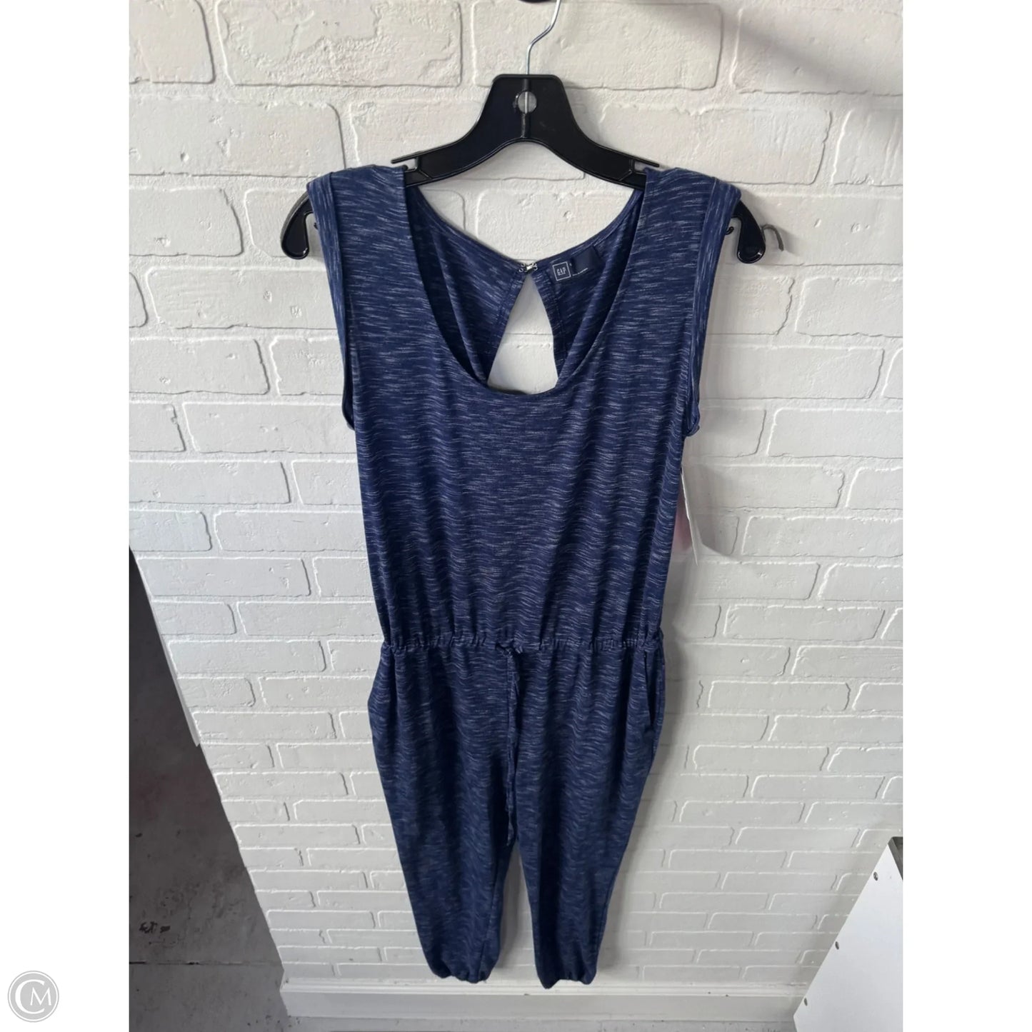 Jumpsuit By Gap In Blue & White, Size: S