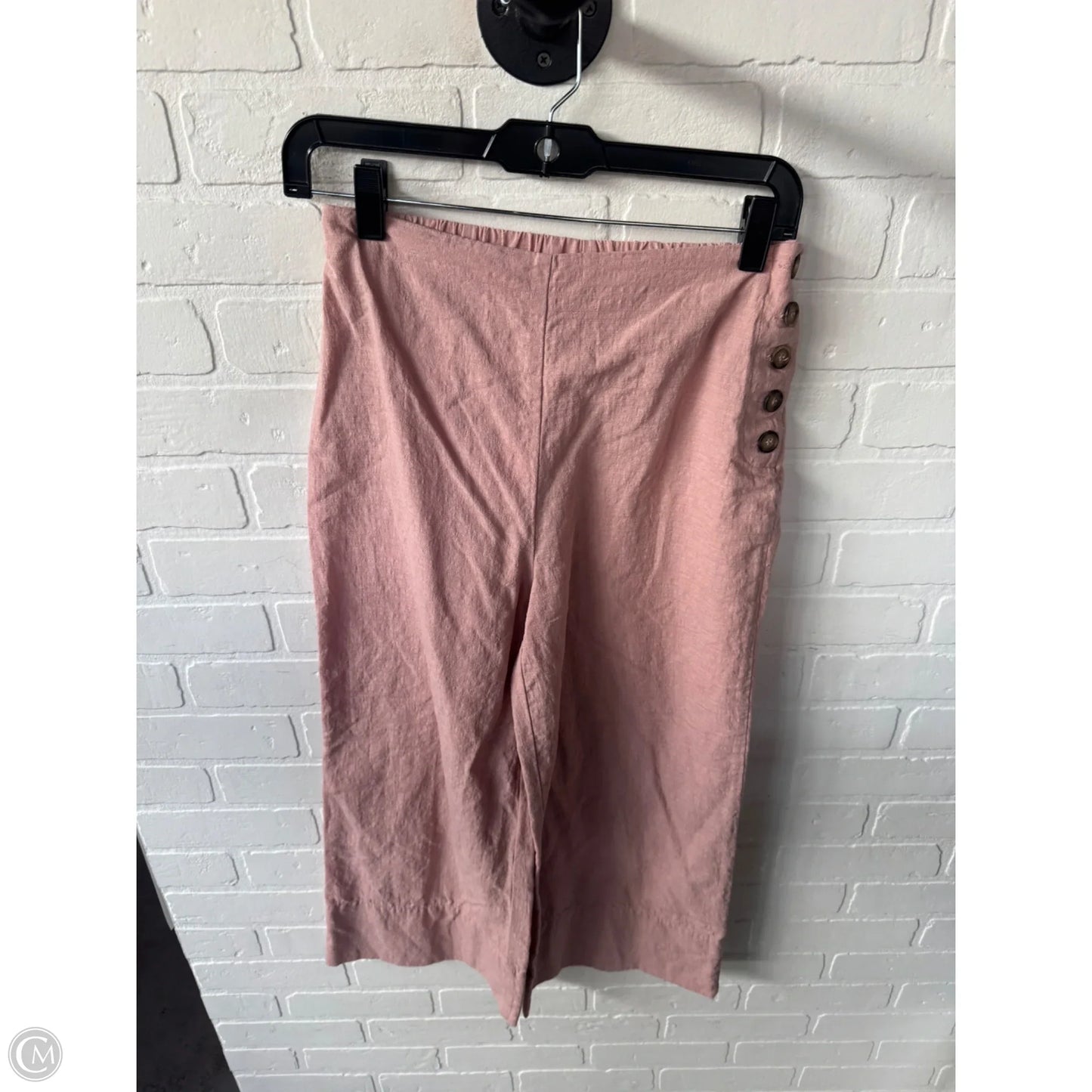 Pants Cropped By Good Luck Gem In Pink, Size: 8