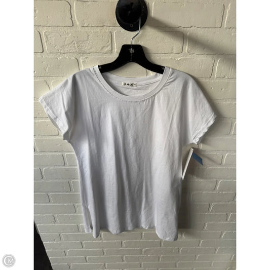 Tunic Short Sleeve By Clothes Mentor In White, Size: Xl
