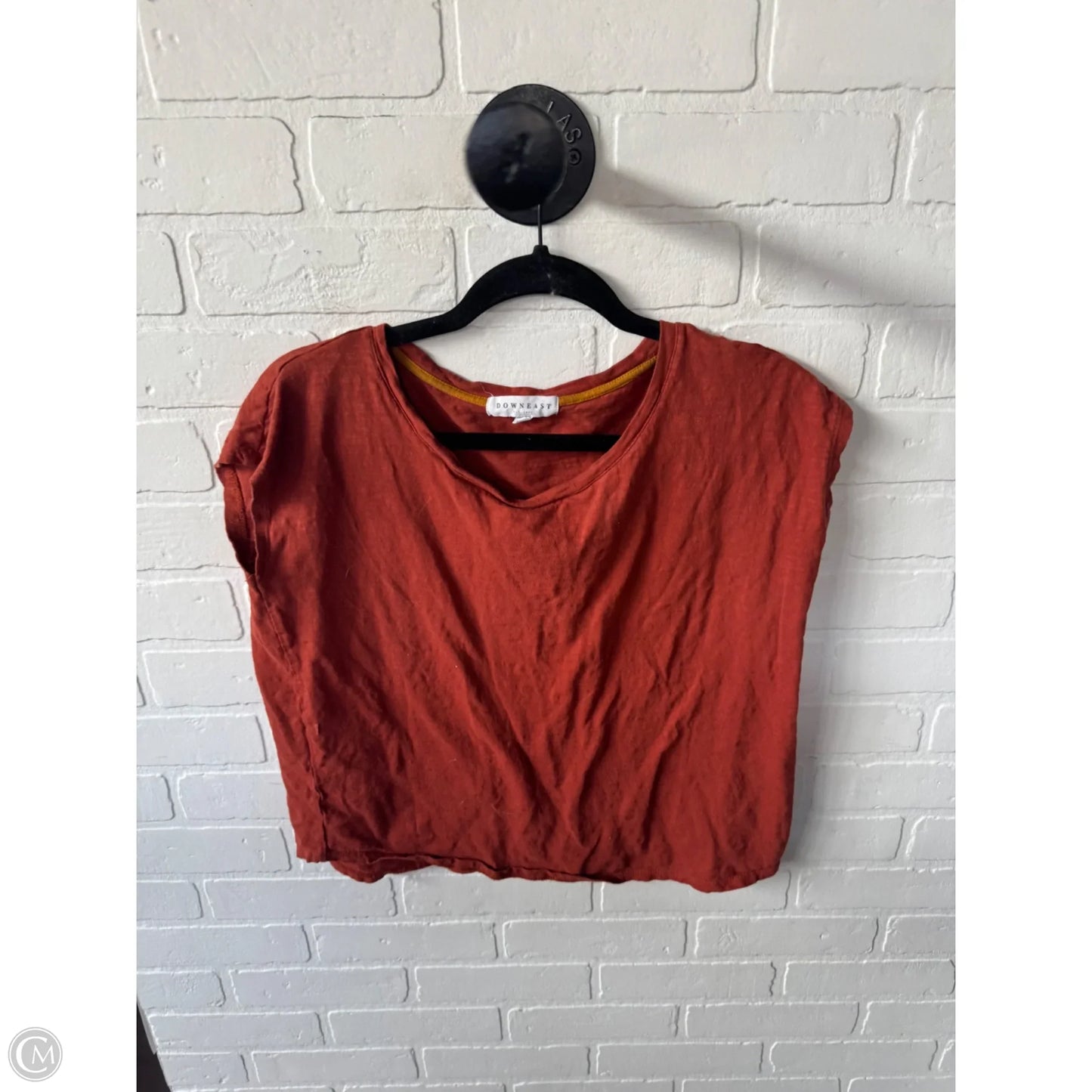 Top Short Sleeve Basic By Downeast In Orange, Size: S