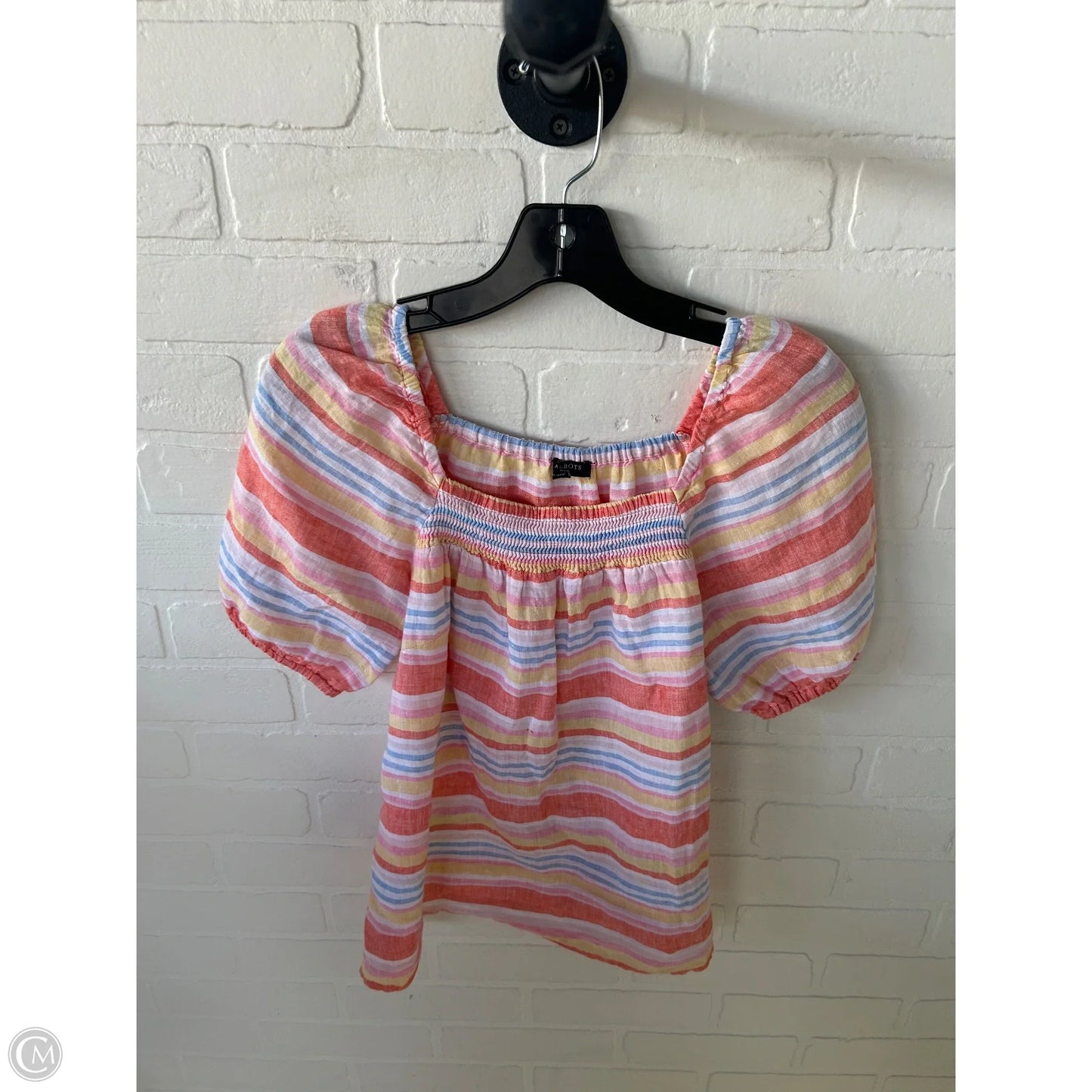 Top Short Sleeve By Talbots In Orange & Pink, Size: Sp