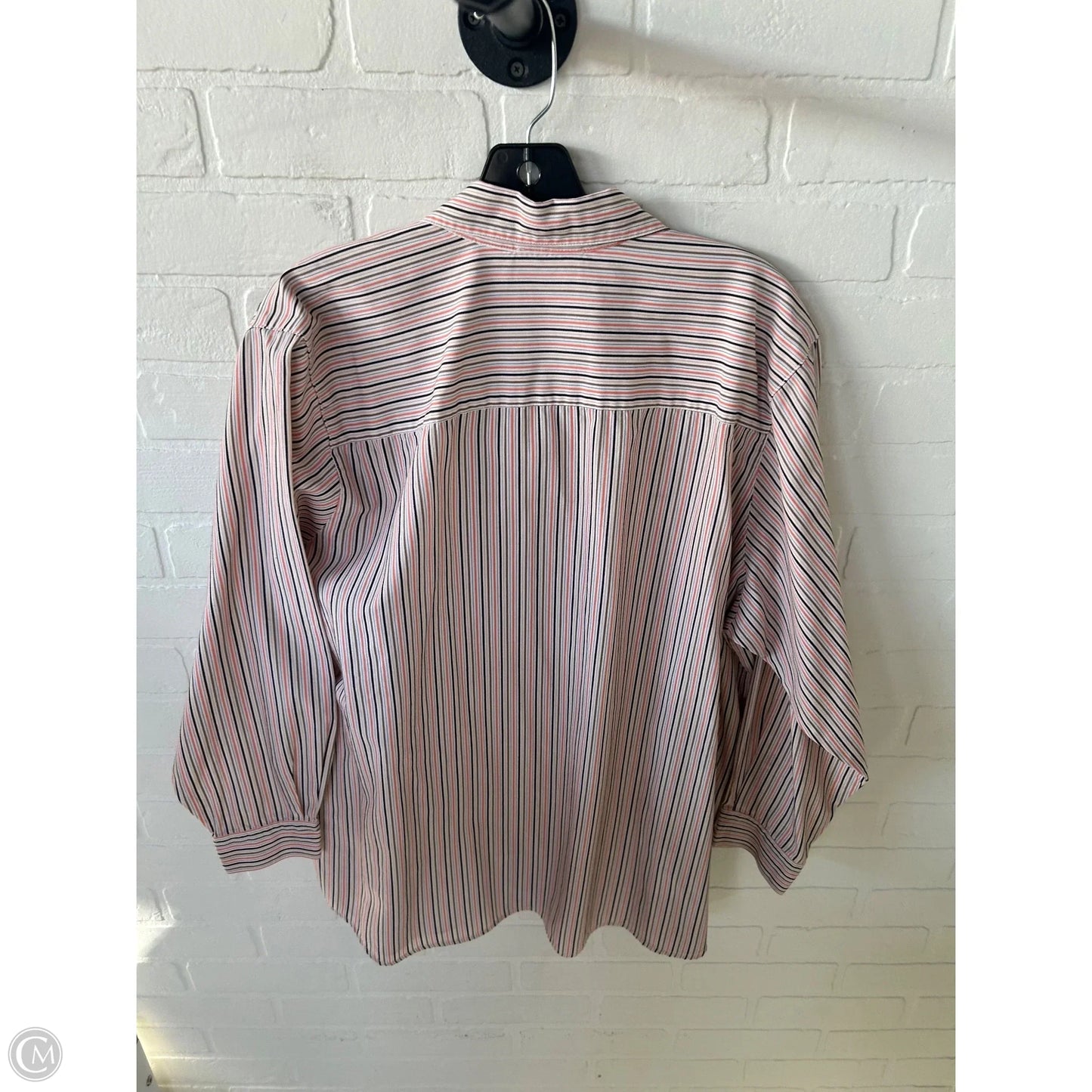 Top Long Sleeve By Cme In Blue & Orange, Size: 1x