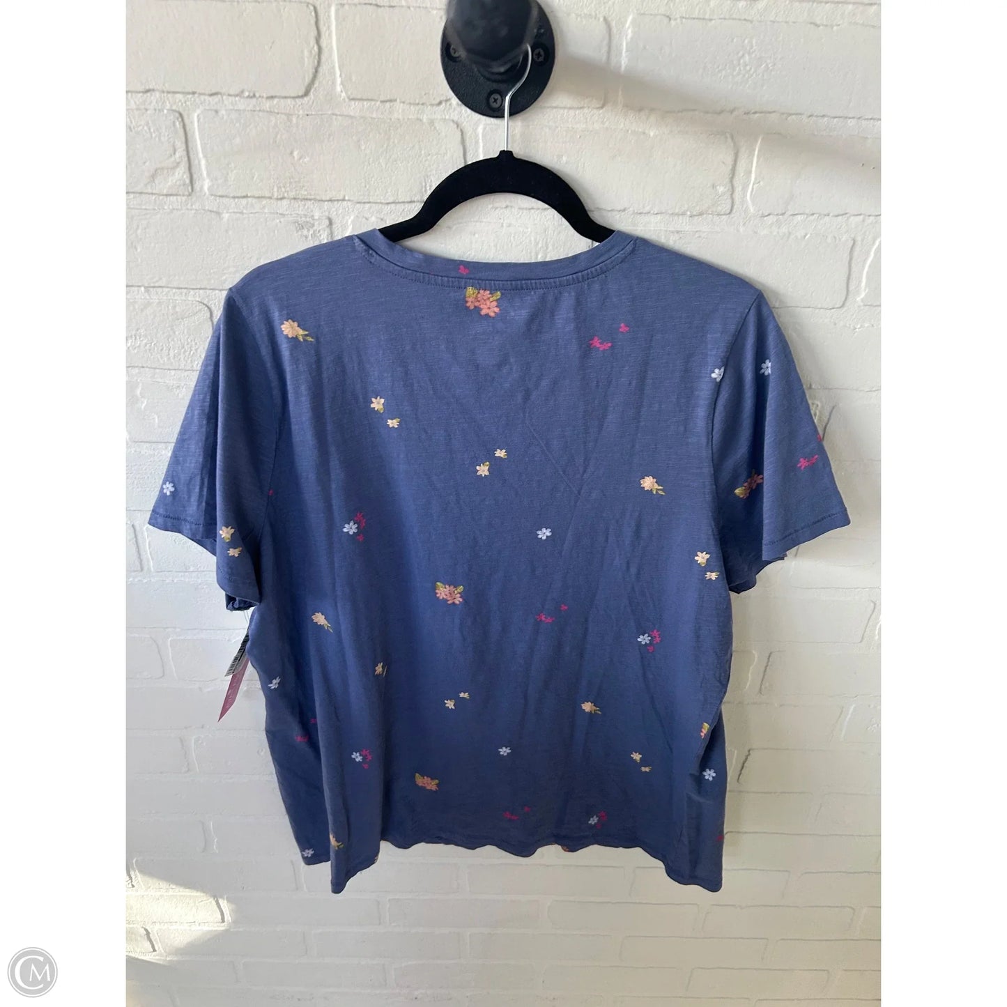 Top Short Sleeve By Sonoma In Blue & Pink, Size: Xl