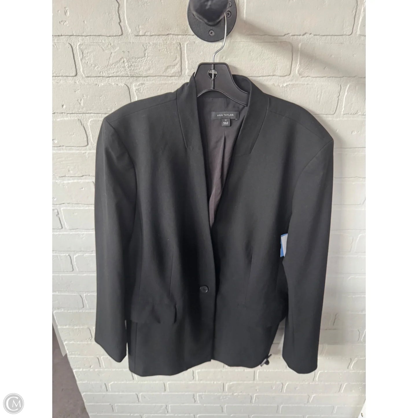 Blazer By Ann Taylor In Black, Size: L