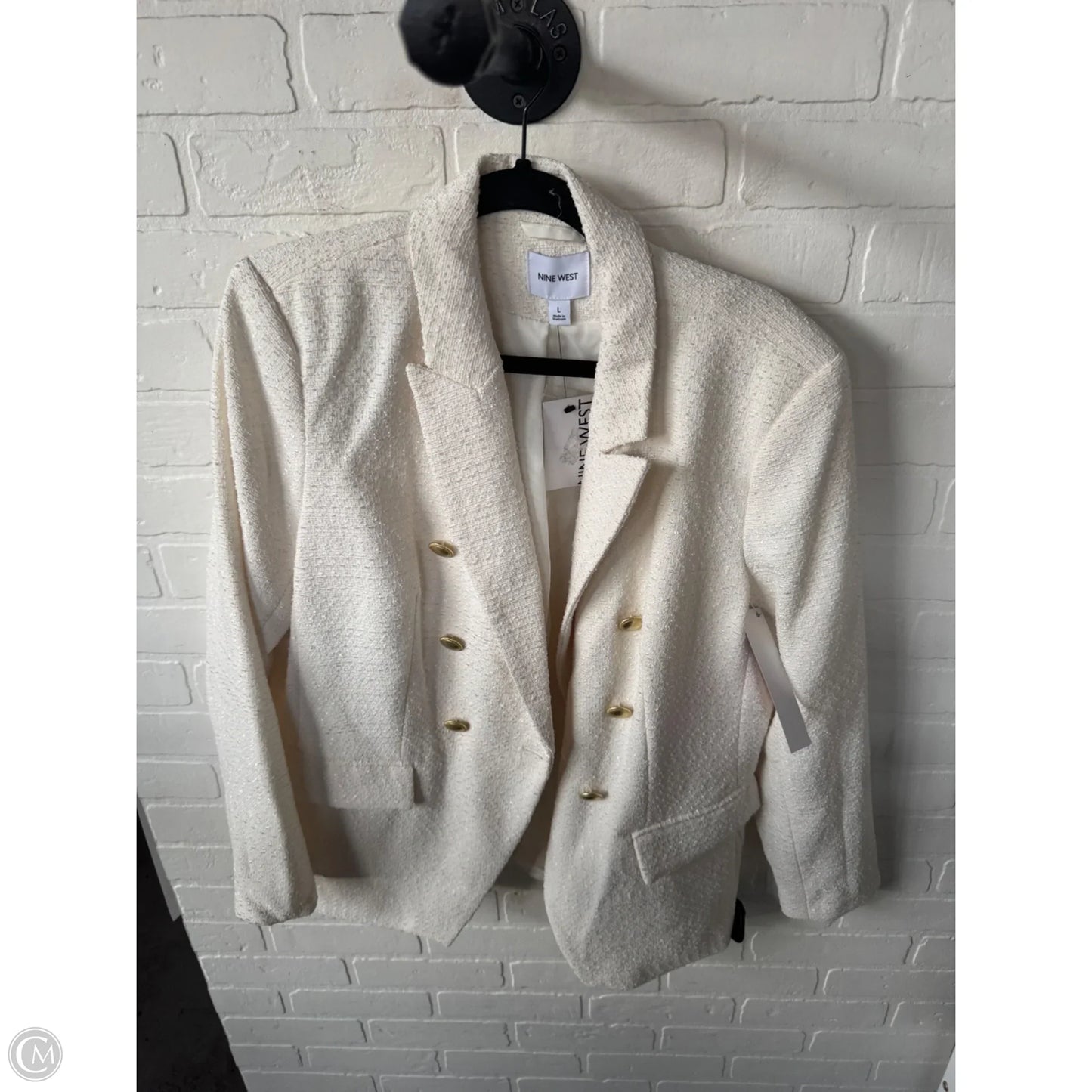 Blazer By Nine West In Cream, Size: L