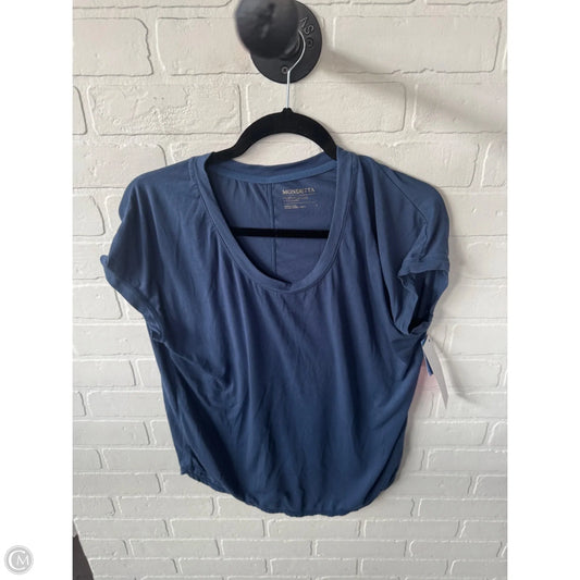 Athletic Top Short Sleeve By Mondetta In Blue, Size: S