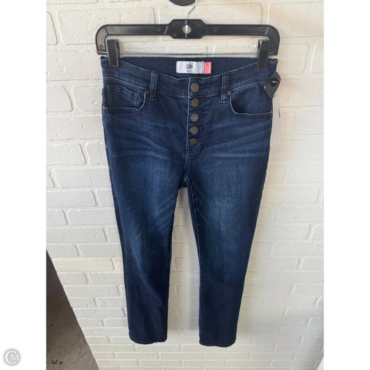 Jeans Straight By Cabi In Blue Denim, Size: 2